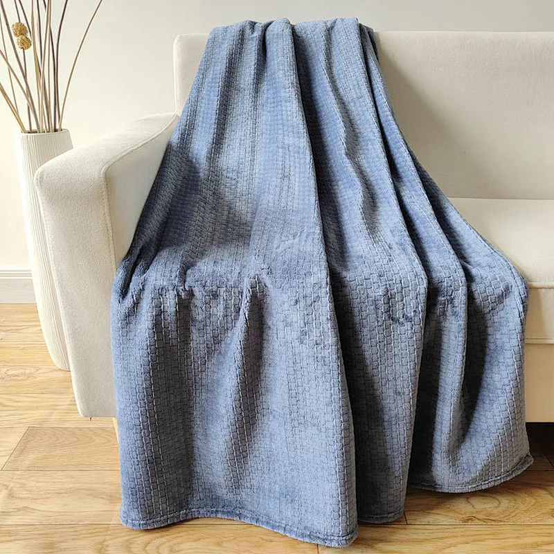 Cozy Textured Waffle Knit Flannel Soft Throw Blanket Wholesales